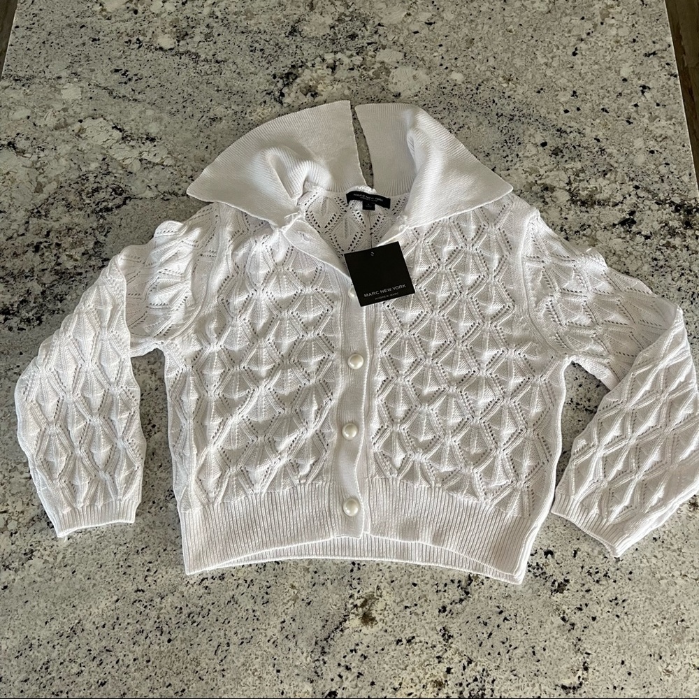 Marc New York by Andrew Marc Women’s Cardigan - Bright White